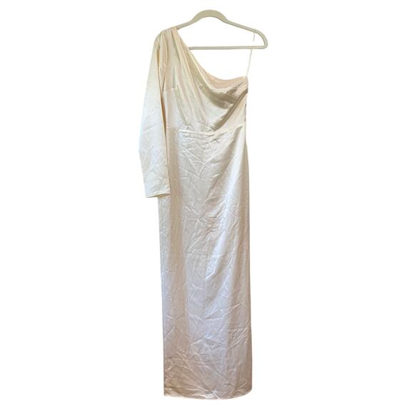 Reformation Winifred Satin Dress Fior Di Latte - Picture 6 of 12